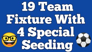 Knockout fixture of 19 teams with 4 Special Seeding  19 teams fixture  19 teams  physical wala [upl. by Sukin]