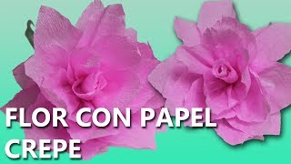 COMO HACER FLORES DE PAPEL CREPE FÁCILES [upl. by Ibrahim]