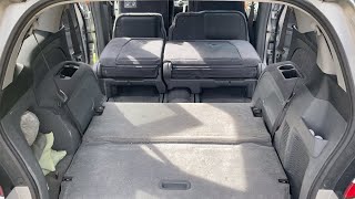 Folding seats down in MPV Car Honda Odyssey 2007 [upl. by Ahsii]