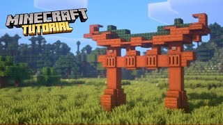 Minecraft  How to build a Japanese Torii Gate  Tutorial [upl. by Ardnaeel393]