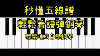 秒懂五線譜｜從此看譜彈鋼琴｜自學鋼琴 [upl. by Inger]