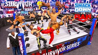 Team RAW vs Team Smackdown 2020 Survivor Series Action Figure Match [upl. by Anilram]