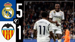 Real Madrid 51 Valencia  HIGHLIGHTS  LaLiga 202324 [upl. by Nil550]