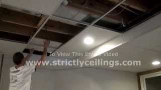 How To Build Basic Suspended Ceiling Drops In A Basement [upl. by Shetrit167]