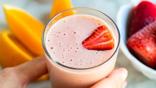 Quick Easy Strawberry Smoothie Recipe [upl. by Merp311]