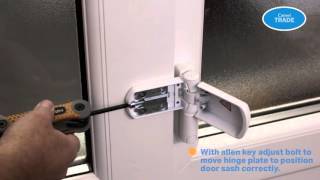 How to Adjust a hinge for a Dropped PVC Door [upl. by Hibbert]