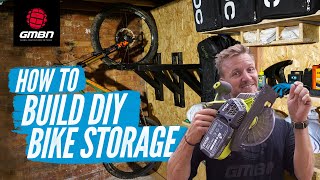 How To Build DIY Bike Storage  Blake Builds A Mountain Bike Rack [upl. by Retsila269]