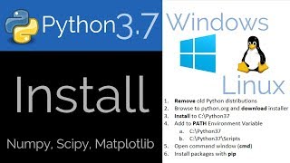 Install Python 37 on Windows or Linux [upl. by Yesteb]