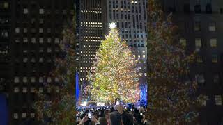 The 2022 Rockefeller Center Christmas tree lighting EricsNewYork [upl. by Donoho511]