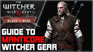 WITCHER 3 Manticore Armor Set GUIDE ► Diagrams Locations Crafting Stats Appearance [upl. by Vange]