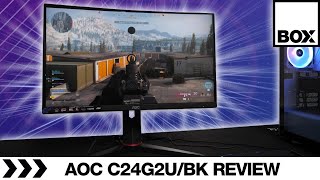 AOC C24G2UBK 165Hz 24 Curved Gaming Monitor Review [upl. by Aketahs]