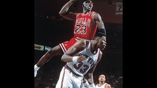 HD Michael Jordan dunks over Patrick Ewing [upl. by Jordison984]