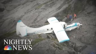 Alaska Plane Crash ‘Incredible’ No One Was Killed Coast Guard Says  NBC Nightly News [upl. by Idleman]