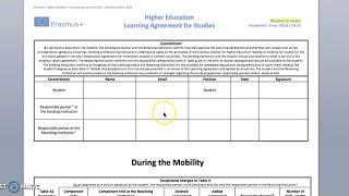 Erasmus  Learning agreement tutorial [upl. by Ahtanoj]