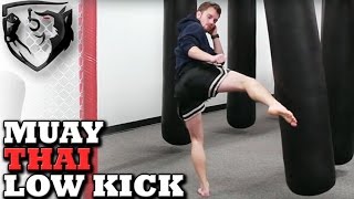 How to Throw a Muay Thai Leg Kick CORRECTLY [upl. by Ymassej]