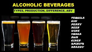 Alcoholic Beverages Typesclassification Difference and ABV [upl. by Adrea]