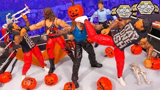 Brothers of Destruction vs Usos  Halloween Action Figure Match Hardcore Tag Team Championship [upl. by Coben]