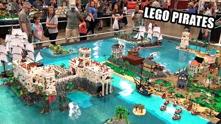 Massive LEGO Pirate Harbor Battle Built By 10 People [upl. by Intosh]