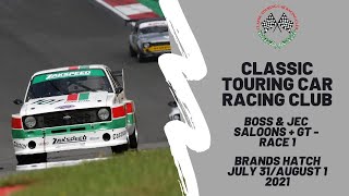 Classic Touring Car Racing Club  JEC amp BOSS  Brands Hatch  Race 1  2021 [upl. by Aretse]