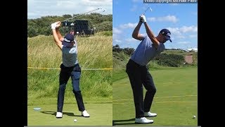 Justin Thomas golf swing  Long Iron faceon amp downtheline July 2017 [upl. by Pamela]