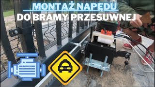 Montaż napędu do bramy przesuwnej Elektrobim KSE380 [upl. by Ahsienat382]