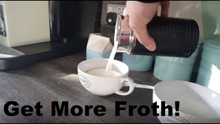 How to Get More Froth from Your Nespresso Coffee Aeroccino  Nespresso tips and help [upl. by Stephen]