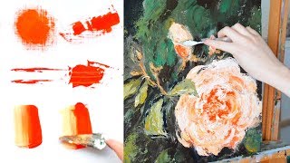 Painting TECHNIQUES Palette Knife amp DemoTutorial [upl. by Eeluj]