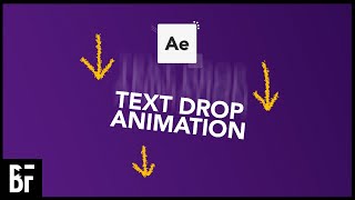 Text Drop Animation Effect  After Effects Tutorial [upl. by Dwain]