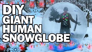 DIY Giant Human Snow Globe  Man Vs Madness [upl. by Ikoek]