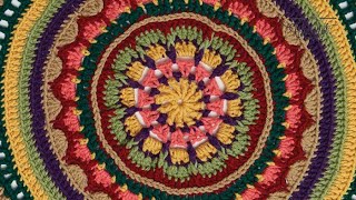 How to Crochet Easy Mandala Stitch Along Rnds 1  10 [upl. by Natsrik65]