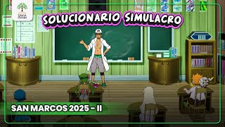 🔴 SOLUCIONARIO SIMULACRO SAN MARCOS 2025  II [upl. by Buckley]