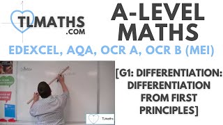 ALevel Maths G111 Differentiation Differentiation From First Principles [upl. by Hulbig101]