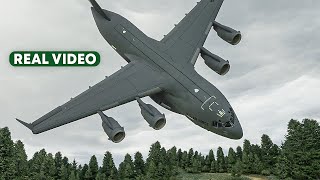 Air Force C17 Crashes Just After Takeoff in Alaska  Dangerous Aerobatics With Real Video [upl. by Gustafson]