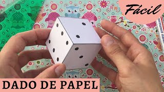 🎲 Cómo hacer un DADO de PAPEL FÁCIL 🎲  Manualidades  Origami [upl. by Dewey]