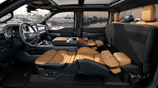 New 2023 Ford F150 quotMax Recline seatsquot explained  a bedroom on wheels [upl. by Herbst]