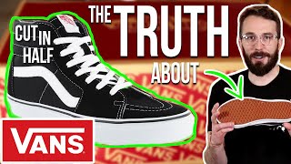 I cut Vans SK8 Hi in half to see whats inside [upl. by Mauricio]