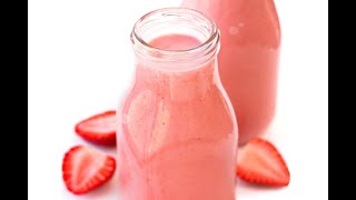 3 Ingredient Strawberry Smoothie Recipe [upl. by Arul669]