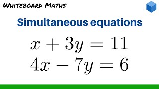 Solving simultaneous equations by substitution [upl. by Teodor347]