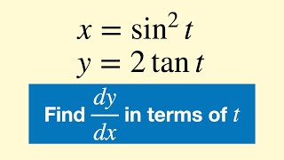 Parametric differentiation example Alevel [upl. by Longmire473]