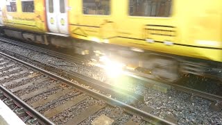 Merseyrail 507 009 making arcs at Birkdale station [upl. by Pandich]