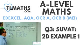 ALevel Maths Q315 SUVAT 2D Example 1 [upl. by Giacamo]