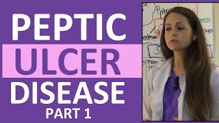 Peptic Ulcer Disease Nursing Pathophysiology Treatment  Gastric Ulcer vs Duodenal Ulcer Part 1 [upl. by Ollecram192]