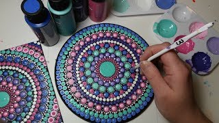 How To Paint Dot Mandalas 23 PASTELS Full Step by Step Tutorial [upl. by Atiuqrahs]