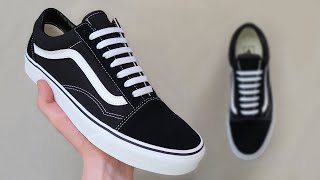 HOW TO BAR LACE VANS OLD SKOOLS 👟🔥 [upl. by Adarbil]