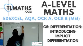 ALevel Maths G502 Differentiation Introducing Implicit Differentiation [upl. by Shull749]