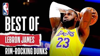 BEST Of LeBron James RimRocking DUNKS  NBA Career [upl. by Nosyarg]