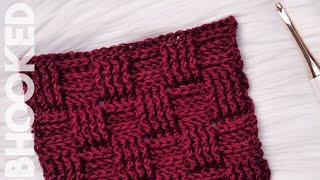 Crochet Basketweave Stitch [upl. by Rekcut]