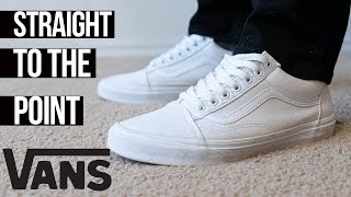 Vans Old Skool White Canvas Review [upl. by Eirrac]